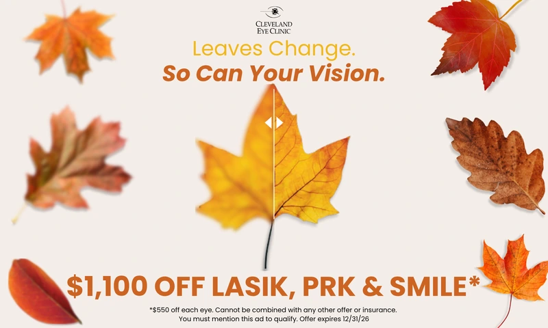 Save $1,100 of LASIK, PRK & SMILE